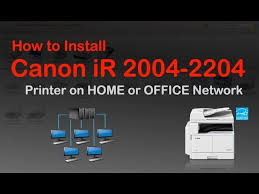 Connect the usb cable after installing the driver. How To Install Canon Ir2004 2204 Network Printer On Local Network Youtube
