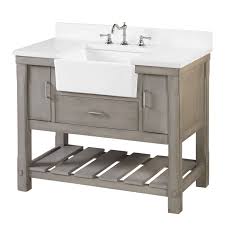 Hey, what a great looking vanity top. Charlotte 42 Farmhouse Bathroom Vanity With Apron Sink Quartz Top Kitchenbathcollection