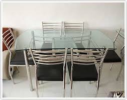 The base is designed to work with any of our dining tops including glass concrete or wood. Stainless Steel Dining Table Set Brand Railingc At Best Price In Vadodara Gujarat From Om Steel Furniture Id 2661831