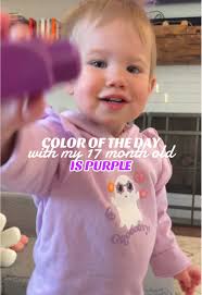 Such an easy toddler activity that keeps her busy for awhile! 💜🍇☂️🪁🌂  #toddleractivities #toddlerlearning #coloroftheday #toddlertok #17monthsold
