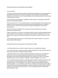 Procedura De Efectuare A Unei Expertize Tehnice Judiciare