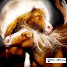 Freediamondpainting Advertisement Horses Ships From Usa Horse Mates 30x30cm Free Diamond Painting Horses Animals Animal Paintings