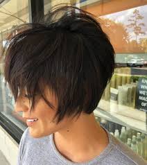 We search for new dark color short hairstyles for women, and there are too many pixie styles, wavy curly bobs and cute looks. 18 Best Short Dark Hair Color Ideas Of 2020 In 2020 Short Hair With Bangs Hairstyles With Bangs Short Dark Hair