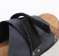 Roxoni Men's Dual Velco Straps Suede Covered Moulded Faux Cork Midsole Eva  Rubber Sole