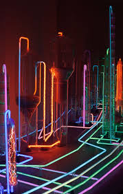 Neon City Light Art Installation Light Art Installation Art