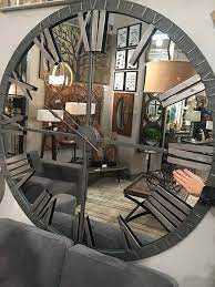 New Huge 60 Rustic Bronze Metal Round Wall Clock Big Roman Numbers Mirror Face Home Garden Home Decor Wall Clocks Living Room Home Decor Interior Design