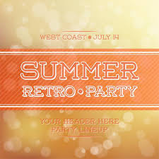 Sommerfest typographische glanzende vorlage plakat mit dreieckigen. Vintage Summer Party Poster Free Vector Download 134172 Cannypic