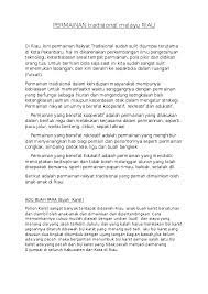 Antara permainan tradisional yang terkenal di malaysia termasuklah permainan congkak, permainan wau, permainan gasing, permainan batu seremban dan sepak raga. Doc Permainan Tradisional Melayu Riau I Surr Suryana Academia Edu