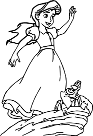 Little mermaid jumping with dolphin coloring pages. Disney The Little Mermaid 2 Return To The Sea Coloring Page 18 Wecoloringpage Little Mermaid 2 Sea Colour Coloring Pages