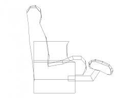 Massage Chair Autocad Elevation Detail Dwg File Cadbull