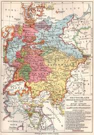 Deutscher Bund 1815 1866 Deutscher Bund Landkarte Deutschland Illustrierte Karten