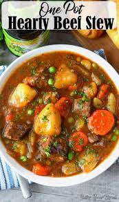 Hearty Beef Stew Easy Recipe Butter Your Biscuit Recipe Easy Beef Stew Recipe Easy Beef Stew Hearty Beef Stew