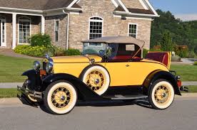 1931 Ford Model A Deluxe Roadster In Bronson Yellow Old Classic Cars Classic Cars Vintage Ford Classic Cars