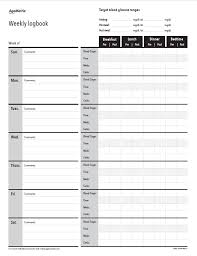 easy to use blood sugar log sheets with downloadable