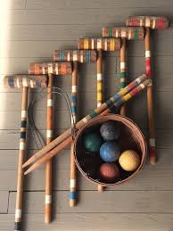 6 Player Croquet Set Vintage D4035 Croquet Set Vintage Antique Booth Ideas