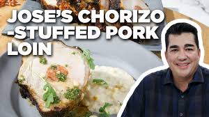 Cheddar cheese, olive oil, chicken broth, ground cumin, pork loin roast and 7 more. Jose Garces Chorizo Stuffed Pork Loin The Kitchen Food Network Youtube