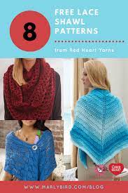 Free triangle shawl knitting pattern. Free Knit Lace Shawl Patterns Marly Bird