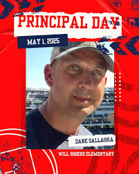 Today, we celebrate Dane Sallaska! He has helped build our school into the  family it is today! A few words to describe him from staff and students:  encouraging, seen, dedicated, love for