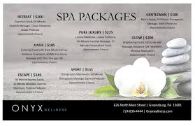 Vor einiger zeit durfte ich für eine kundin 3 stück „30 minuten wellness taschen anfertigen. Greensburg Spa Services Pa Onyx Wellness