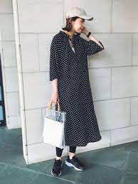 mariko h mのワンピースを使ったコーディネート wear ファッション 前開き ワンピース 着る