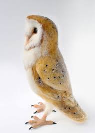 Barn Owl Needle Felted Barn Owl Sculpture Large Owl In 2020 Needle Felting Needle Felted Owl Felt Owl