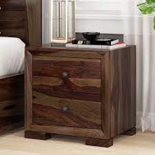 The weathered medium brown finish was influenced by aged barn wood. Farson Contemporary 2 Drawer Rustic Nightstand