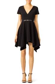 Halston Heritage Black Jagged Edge Dress Dresses Fashion Casual Dresses