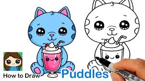 How To Draw A Cat Puddles W Milkshake Wreck It Ralph Youtube