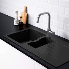 You would need a sink that can withstand daily wear and tear. Sinksjon Inset Sink 1 1 2 Bowl Black Quartz Composite Ikea Ireland