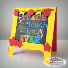 This teacher's day gift you teachers a smile and make them feel special and loved with these amazing and easy craft ideas. Juhi S Handmade Cards Happy Teachers Day