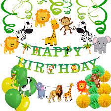 Maybe you would like to learn more about one of these? Party Propz Jungle Theme Birthday Party Decoration Boys 70pcs Hawaiian Animals Safari Forest Balloons Banners Swirls Pompom Hanging For Kids Girls Bday Parties Supplies Or Baby Shower Themed Decor Amazon In Toys