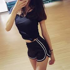 Hot booty and bra as a trophy. Kolomeet Women S Booty Shorts Summer Silk Slim Beach Casual White Egde Shorts Hot Trophy Black Shorts For Women Hot Offer 0951 Cicig