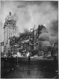 1906 San Francisco Earthquake Pictures San Francisco Earthquake Building On Fire California History