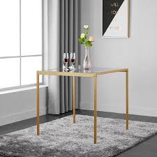 Urban Shop Tempered Glass And Metal Dining Table Large Walmart Com Small Dining Table Large Dining Room Table Dining Table Gold
