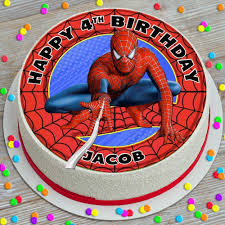 Both cakes were as delicious as they were beautiful! Spider Man Happy Birthday Personalised 7 5 Inch Edible Icing Cake Topper Decoration B175g Buy Online In Aruba At Aruba Desertcart Com Productid 170233704
