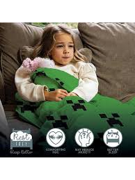 Cozy, soft, and featuring designs that any minecraft gamer will love, this collection has something for everyone. Minecraft Rest Easy Sleep Better Weighted Blanket Very Co Uk