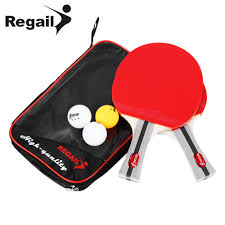 Us 15 99 Regail 8020 Shake Hand Grip Table Tennis Racket Ping Pong Paddle Pimples In Rubber Ping Pong Racket Racket Pouch 1pair In Table Tennis