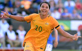 Sam kerr of the matildas celebrates at the final whistle during the women's olympic football tournament qualifier between australia and china pr at bankwest. Sam Kerr Can Take Australia Far But Not Far Enough Equalizer Soccer