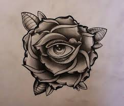 Rose With Eye Tattoo Design 2 By Thirteen7s Eye Tattoo Evil Eye Tattoo Rose Tattoos