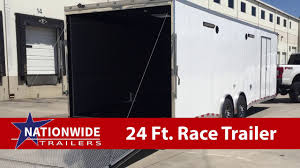 24 Foot Enclosed Race Car Trailer Nationwide Trailers Youtube