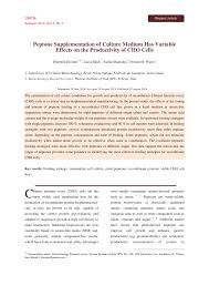 We did not find results for: Pdf Peptone Supplementation Of Culture Medium Has Variable Effects On The Productivity Of Cho Cells