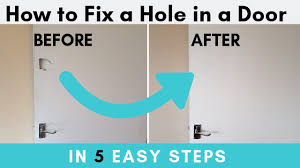 How To Fix A Hole In A Door In 5 Easy Steps Youtube