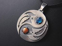 Anonymous poster level ☲ : Silver Dragon Pendant Yin Yang Fire And Ice Necklace Etsy