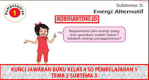 Check spelling or type a new query. Kunci Jawaban Buku Kelas 4 Sd Pembelajaran 1 Tema 2 Subtema 3 Energi Alternatif Robihartoni
