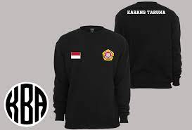 Jas/jaket lengan pendek berwarna biru benhur, terdapat lidah pada kedua pundaknya, bertuliskan. Baju Kaos Karang Taruna Tangan Panjang Lazada Indonesia