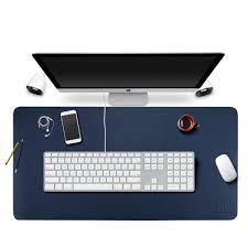 The leather d esk pad is rollable and is delivered in a cardboard tube. Bubm Bgzd L Navy Blue Large Office Desk Mat Leather Desk Pad Blotters Gaming Mouse Pad With Smooth Surface 35 X 18 Navy Blue Buy Bubm Bgzd L Navy Blue Large Office Desk