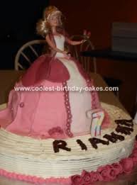 Barbie cake ideas photos in perfect birthday for barbie cakes. Sweet Homemade Barbie Cake For A 7 Year Old