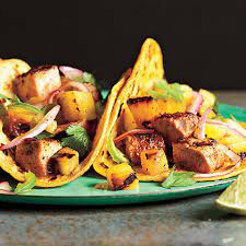 If necessary, cut into relatively equal portions to step 3. Tacos Al Pastor With Grilled Pineapple Salsa Recipe Myrecipes