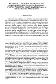 Australia's Opposition to the Basel Ban Amendment
