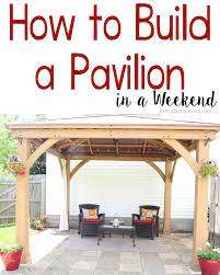 This is a clever use of space. How To Build A Pavilion In A Weekend Everyday Shortcuts